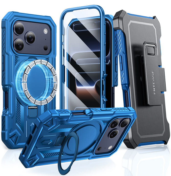 FNTCASE for iPhone 17 Pro Case with Ring Holder Magnetic Kickstand Military Grade Shockproof Protective Rugged Cell Phone Cover with Belt Clip Holster – FNTCASE OFFICIAL FNTCASE for iPhone 17 Pro Case with Ring Holder Magnetic Kickstand Military Grade Shockproof Protective Rugged Cell Phone Cover with Belt Clip Holster – FNTCASE OFFICIAL