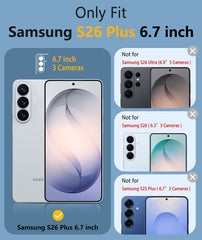 Samsung Galaxy S26 Plus Case: Magnetic Military Grade Drop Protection Anti-Slip Anti-Fingerprint Dual Layer Shockproof Phone Cover