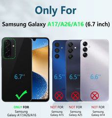 FNTCASE For Samsung Galaxy A17 Phone Case: Military Grade Shockproof with Built-in Screen Protector and Kickstand
