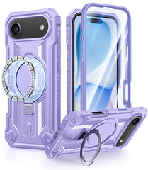 FNTCASE for iPhone 17 Air Case with Ring Holder Magnetic Kickstand Military Grade Shockproof Protective Rugged Cell Phone Cover