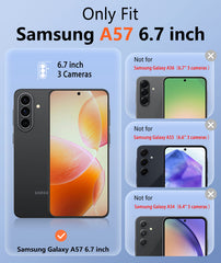 Samsung Galaxy A57 Shock Protection Cell Phone Case Sturdy Cover with Non-Slip Texture