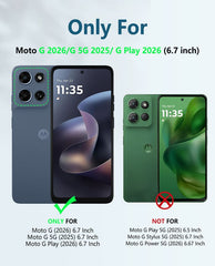 FNTCASE for Motorola Moto G 5G 2026 6.7 Inch Phone Case: Rugged Protective Phone Case with Belt Clip Holster and Kickstand