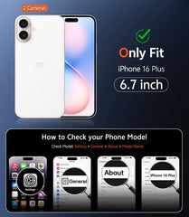 FNTCASE iPhone 16 Plus 6.7インチケース: 磁気充電 黄ばみ防止 耐衝撃 Magsafe サポート 携帯電話ケース