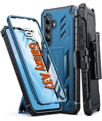 Samsung Galaxy A37 Phone Case: Rugged Protective Phone Case with Belt Clip Holster and Kickstand