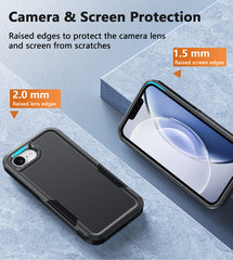 FNTCASE for iPhone 16E 6.1 inch Case: Protective Phone Cover Dual Layer Military Grade Drop Proof