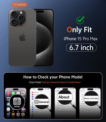 FNTCASE für iPhone 15 Pro Max Hülle: Starke magnetische, durchscheinende, matte, schlanke, stoßfeste Schutzhülle mit vollständigem Schutz 