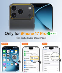 FNTCASE for iPhone 17 Pro Case: Strong Magnetic Translucent Matte Slim Shockproof Protective Drop Full Protection Phone Cover