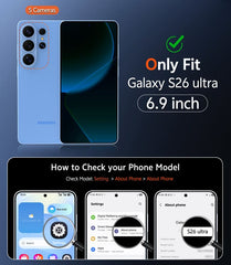 Samsung Galaxy S26 Ultra Clear Phone Case: Wireless Charging Anti Yellowing Shockproof