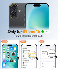 FNTCASE for iPhone 16 Case: Strong Magnetic Translucent Matte Slim Shockproof Protective Drop Full Protection Phone Cover