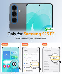 FNTCASE for Samsung Galaxy S25 FE Case: Strong Magnetic Translucent Matte Slim Shockproof Protective Drop Protection Phone Cover