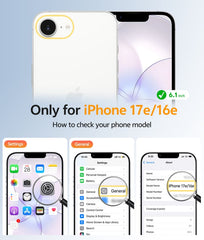 FNTCASE for iPhone 17E/ 16E 6.1 Inch Case: Magnetic Charging Anti Yellowing Shockproof Magsafe Support Phone Case