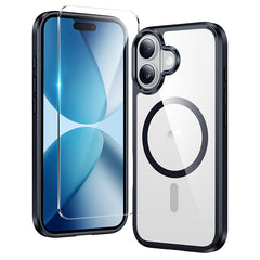 FNTCASE For iPhone 17 6.3 inch Clear Case: Magnetic Charging Shockproof Magsafe Support