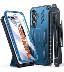 FNTCASE For Samsung Galaxy S25+/ S24+ 5G 6.2 inch Phone Case: Rugged Protective Phone Case with Belt Clip Holster and Kickstand