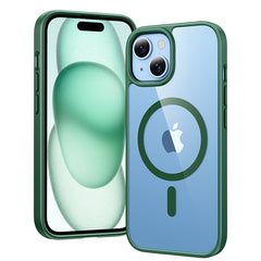 FNTCASE for iPhone 15 Phone Case: Magnetic Translucent Shockproof Slim Phone Cover - Military Grade Drop Proof Hard Back Anti-Fingerprint Protective Case