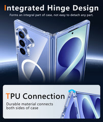 Samsung Z Fold 8 Ultra/Z Fold 7 Magnetic Case: Clear Military Grade Drop Protection Anti Yellowing Cell Phone Cover