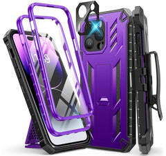 iPhone 14 Pro Max with Belt Clip Shell Purple FNTCASE