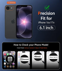 FNTCASE iPhone 16用電話ケース: 磁気マットテクスチャ耐衝撃ミリタリーグレード落下保護携帯電話カバー