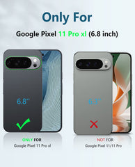 Google Pixel 11 Pro XL Case with Kickstand and Belt Clip, Built-in Screen Protector, 2 Front Frames, 20FT Military Drop Protection, Shockproof TPU Rugge