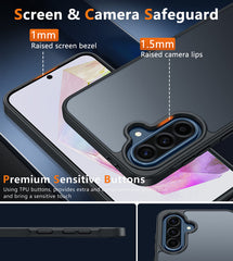 FNTCASE for Samsung Galaxy A36 Phone Case: Translucent Matte Shockproof Slim Phone Cover - Military Grade Drop Proof Hard Back Anti-Fingerprint Protective Case