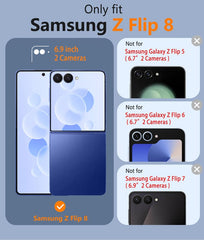 Samsung Z Flip 8 Clear Case: Magnetic Charging Shockproof Magsafe Support