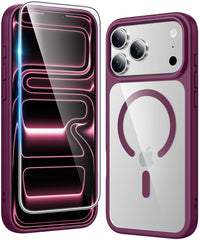 iPhone 18 Pro Case: Clear Anti Yellowing Magnetic Military Grade Drop Protection Cell Phone Cover - Rugged Shockproof Protective Bumper Transparent
