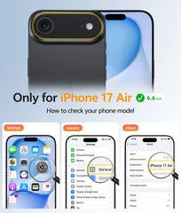 FNTCASE for iPhone 17 Air Case: Strong Magnetic Translucent Matte Slim Shockproof Protective Drop Full Protection Phone Cover