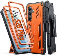 Samsung Galaxy S26 Plus Case with Belt Clip Holster and Kickstand Military-Grade Protection Includes 2 Front Frames and a Built-in Screen Protector
