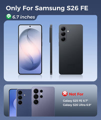 Samsung S26 FE Case: 360° Spin Magnetic Stand, MagSafe, Screen Protector, Translucent Matte Military Grade Shockproof Full Camera Protective Phone Cover