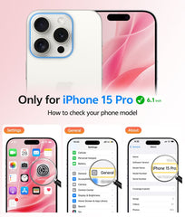 FNTCASE for iPhone 15 Pro Case: Strong Magnetic Translucent Matte Slim Shockproof Protective Drop Protection Phone Cover