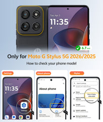 Motorola Moto G Stylus 5G 2026/ 2025 Phone Case: Magnetic Translucent Matte Shockproof Slim Phone Cover - Military Grade Drop Proof Hard Back Anti-Fingerprint Protective Case