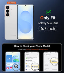 Samsung Galaxy S26 Plus Clear Magnetic Case - Anti-Yellowing, Magsafe Compatible, Rugged Shockproof Protective Bumper