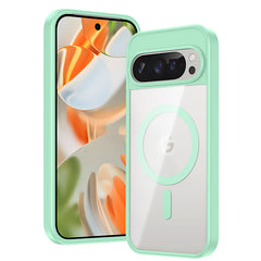 Google Pixel 9/ 9 Pro Phone Case: Magnetic Translucent Shockproof Slim Phone Cover - Military Grade Drop Proof Hard Back Anti-Fingerprint Protective Case