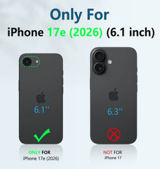 iPhone 17E 2026 Phone Case: Military Grade Shockproof with Built-in Screen Protector and Kickstand