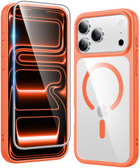 iPhone 18 Pro Max Case: Clear Anti Yellowing Magnetic Military Grade Drop Protection Cell Phone Cover - Rugged Shockproof Protective Bumper Transparent