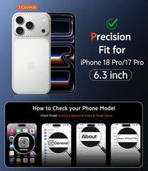 iPhone 18 Pro Clear Case: Magnetic Charging Shockproof Magsafe Support