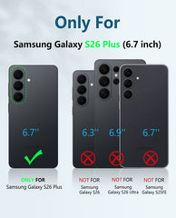 Samsung Galaxy S26 Plus Case with Belt Clip Holster and Kickstand Military-Grade Protection Includes 2 Front Frames and a Built-in Screen Protector