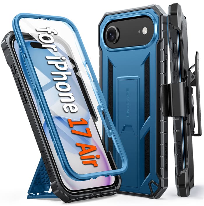 FNTCASE for iPhone Air Case: Military Grade Rugged Cell Phone Cover with Kickstand and Belt Clip Holster FNTCASE OFFICIAL FNTCASE for iPhone Air Case: Military Grade Rugged Cell Phone Cover with Kickstand and Belt Clip Holster FNTCASE OFFICIAL