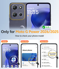 FNTCASE for Moto G Power 5G 2026/ 2025 6.8 Inch Phone Case: Magnetic Translucent Matte Shockproof Slim Phone Cover - Military Grade Drop Proof Hard Back Anti-Fingerprint Protective Case