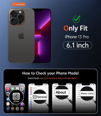FNTCASE for iPhone 13 Pro Case: Strong Magnetic Translucent Matte Slim Shockproof Protective Drop Full Protection Phone Cover