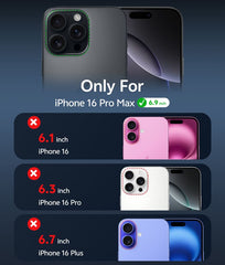 FNTCASE for iPhone 16 Pro Max Case with Ring Holder Magnetic Kickstand Military Grade Shockproof Protective Rugged Cell Phone Cover