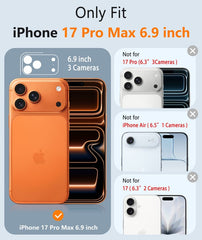 iPhone 17 Pro Max Phone Case: Magsafe Integrated Silicone Phone Cases with Military Grade Shockproof Protective Cover