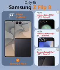 Samsung Z Flip 8 Clear Case: Magnetic Charging Shockproof Magsafe Support
