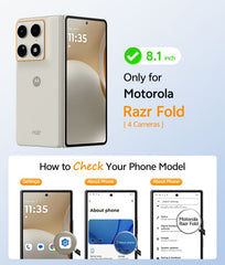 Motorola Razr Fold Magnetic Case: Clear Military Grade Drop Protection Anti Yellowing Cell Phone Cover