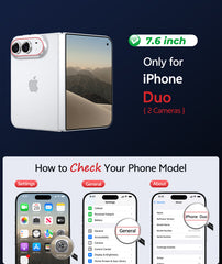 iPhone Duo 2026 Clear Case: Magnetic Charging Shockproof Magsafe Support