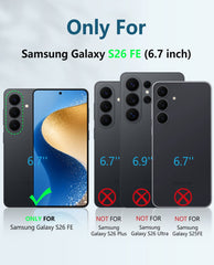 Samsung Galaxy S26 FE Phone Case: Military Grade Shockproof with Built-in Screen Protector and Kickstand