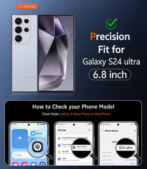 Samsung S24 Ultra Clear Phone Case: Magnetic Charging Shockproof Magsafe Support