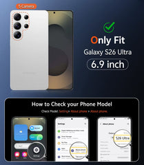 Samsung Galaxy S26 Ultra Clear Magnetic Case - Anti-Yellowing, Magsafe Compatible, Rugged Shockproof Protective Bumper