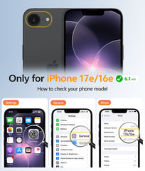 FNTCASE für iPhone SE 4/ SE 2025/ 16E Handyhülle: Magnetisches Laden, stoßfeste Magsafe-Unterstützung – Frosted Oil Spray Touch 