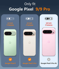 Google Pixel 9/ 9 Pro Phone Case: Magnetic Translucent Shockproof Slim Phone Cover - Military Grade Drop Proof Hard Back Anti-Fingerprint Protective Case