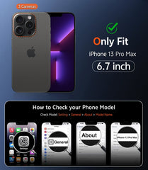 FNTCASE iPhone 13 Pro Maxケース: 強力なマグネット式半透明マットスリム耐衝撃保護落下完全保護電話カバー
